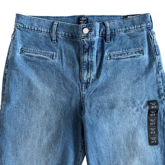 J. Crew women’s Tall wide leg crop jean w/ welt pockets 31T size 31 NWT #705 - Picture 2 of 12